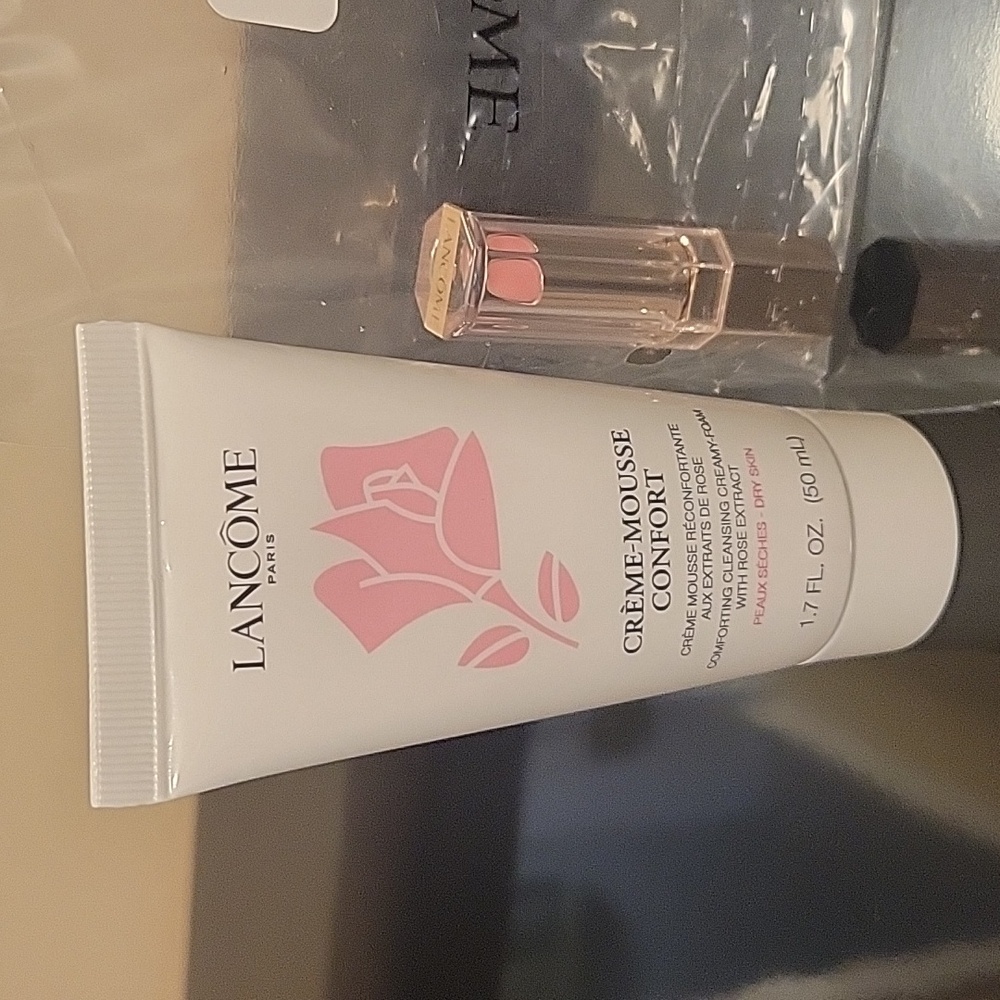 Lancome creme mousse comfort and Lancome Lipstick